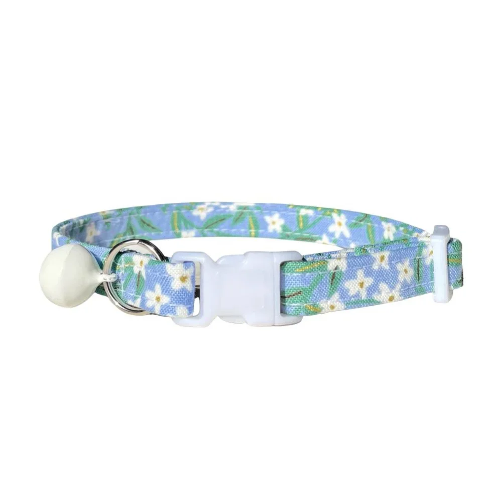 Rifle Paper Co Pointy Bow Cat Collar, Handmade Floral Kitten Collar